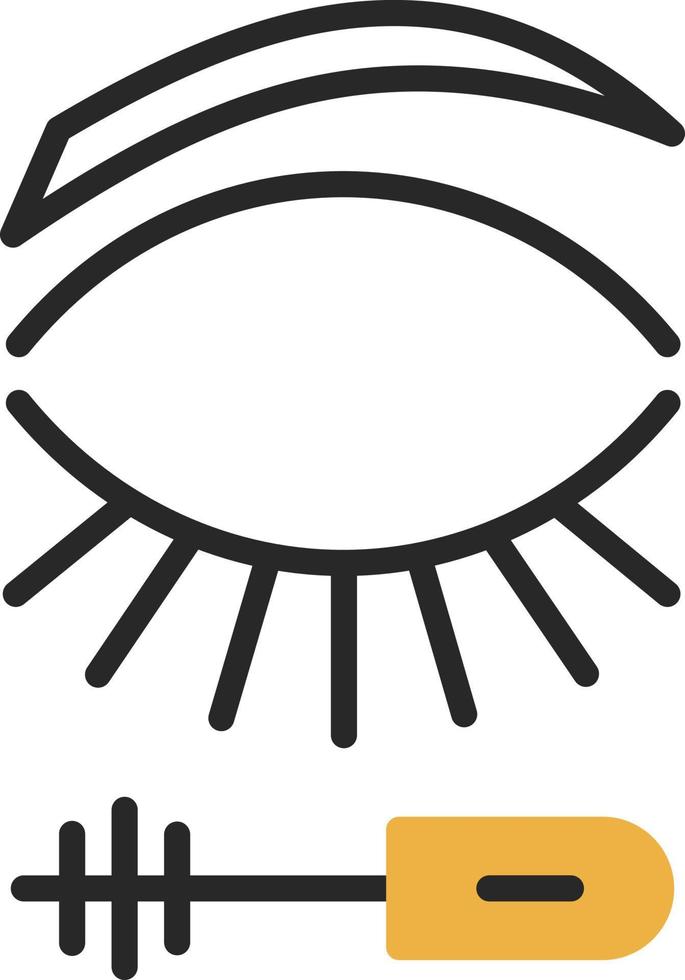 conception d'icône vectorielle cils mascara vecteur