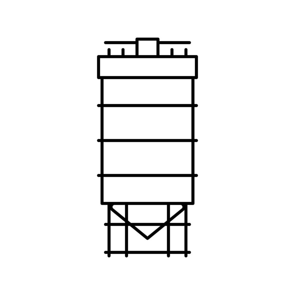 réservoir pour l'illustration vectorielle de l'icône de la ligne de stockage de charbon vecteur