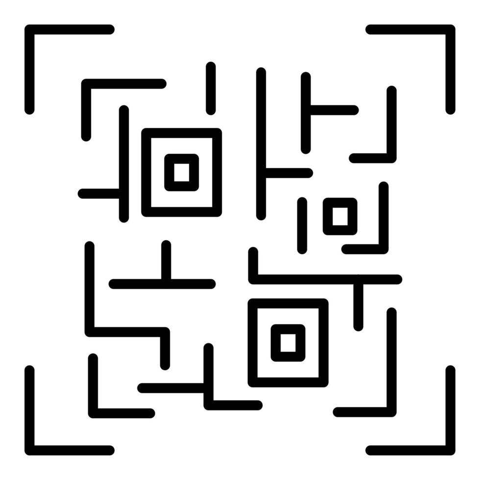 style d'icône de code qr vecteur