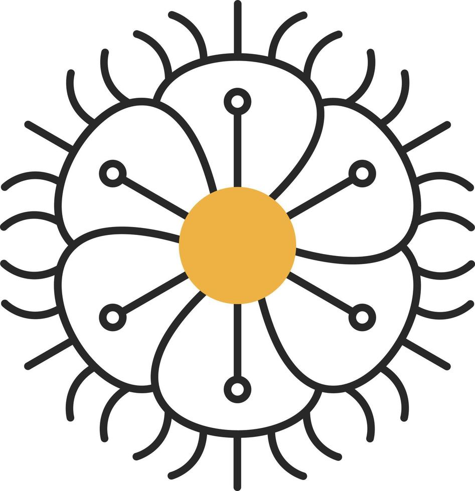 conception d'icône vectorielle de dianthus frangé vecteur