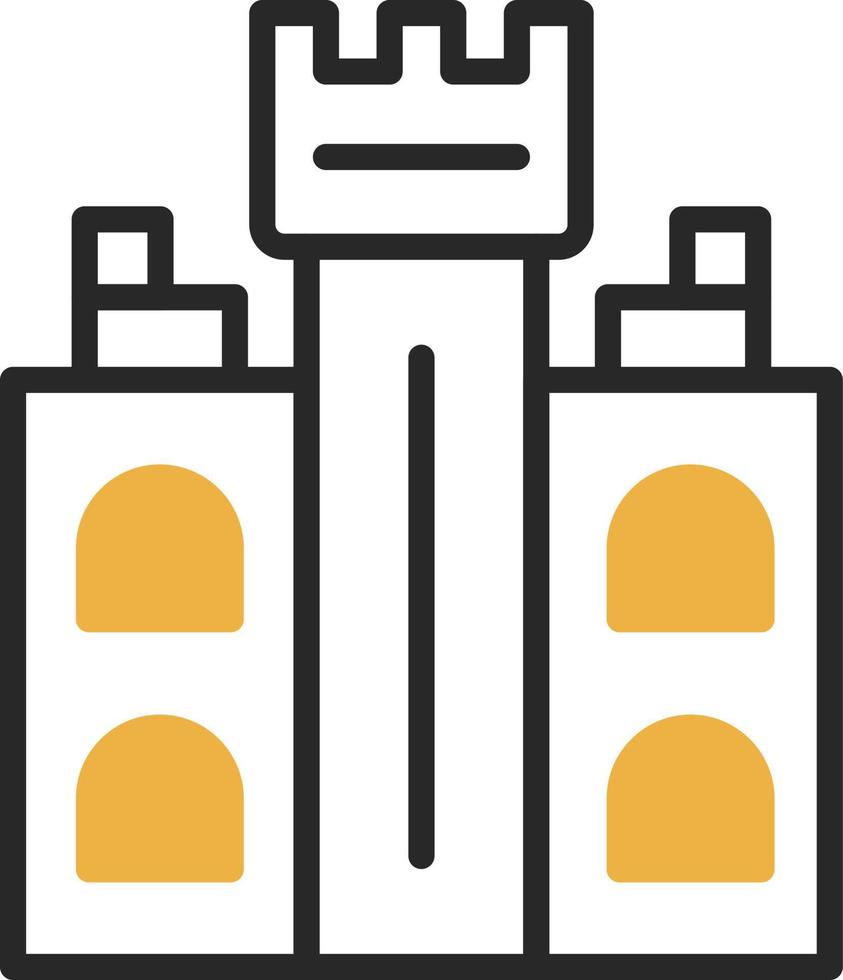 conception d'icône de vecteur de tour de château