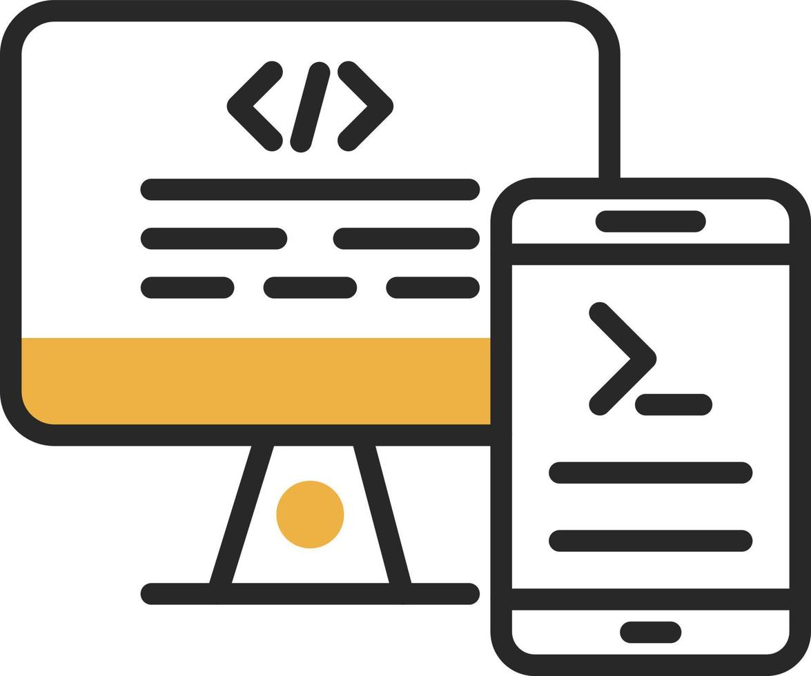 conception d'icône de vecteur de terminal de code