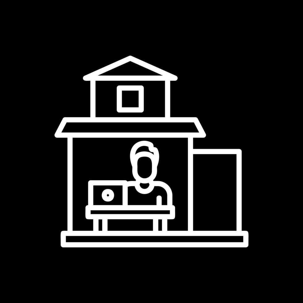 travail à domicile conception d'icônes vectorielles vecteur