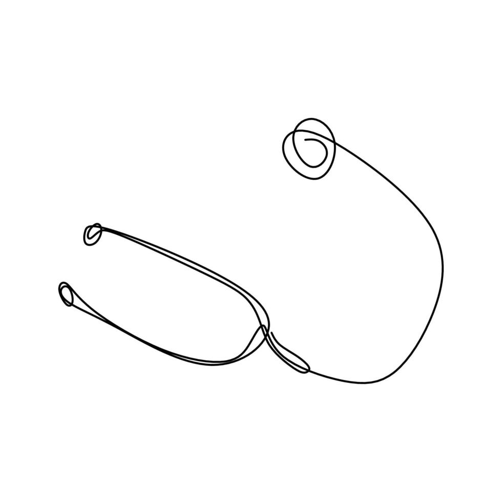 création de logo en une ligne de stéthoscope. journée mondiale des soins de  santé. concept de