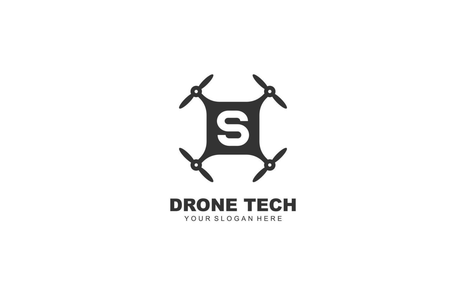 s drone logo conception inspiration. vecteur lettre modèle conception pour marque.