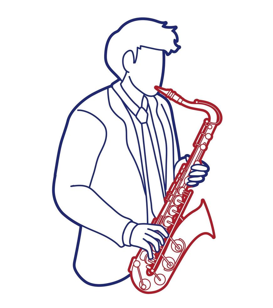 vecteur graphique instrument orchestre musicien saxophone