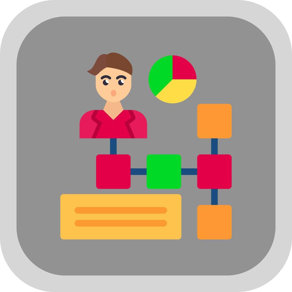 conception d'icône de vecteur d'organigramme