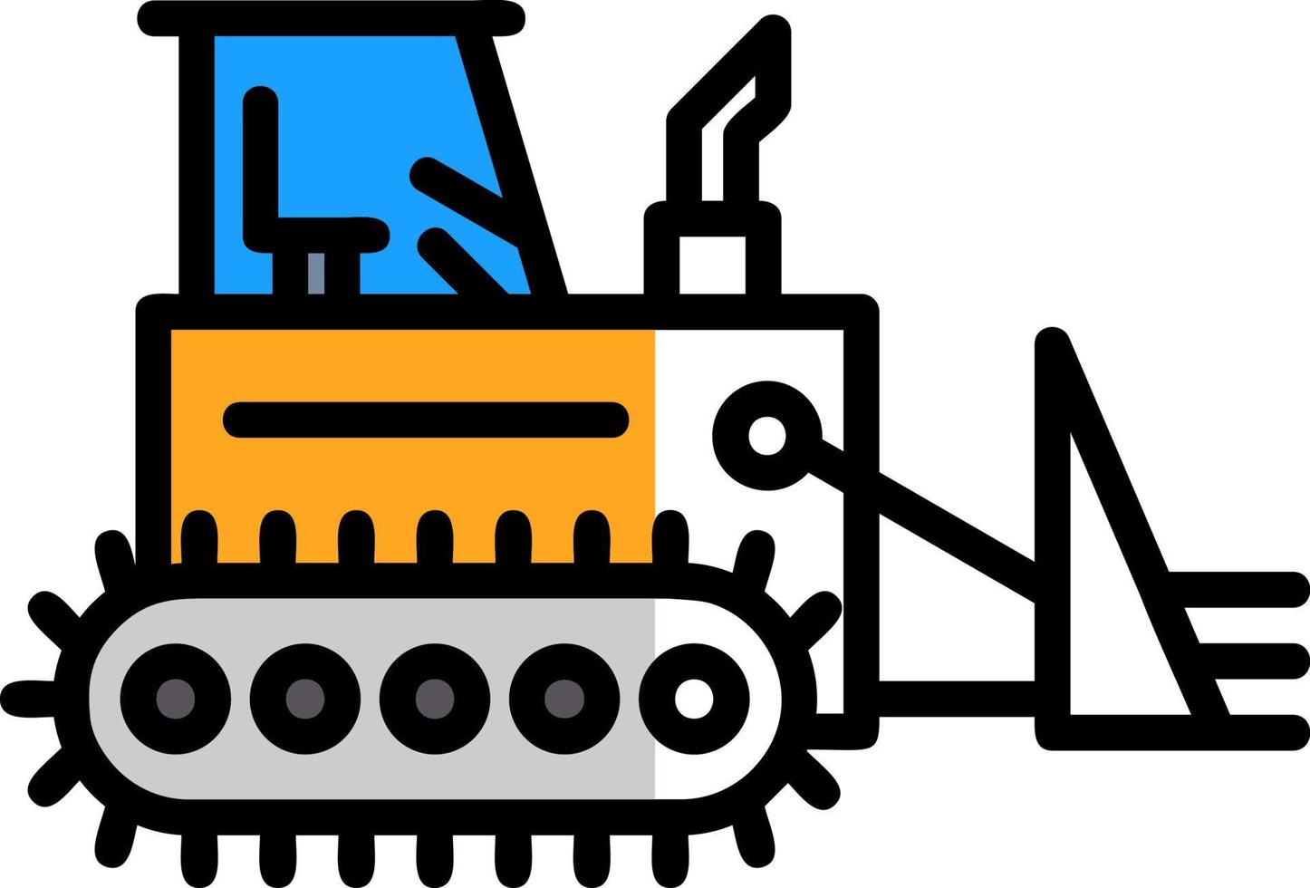 conception d'icône de vecteur de bulldozer