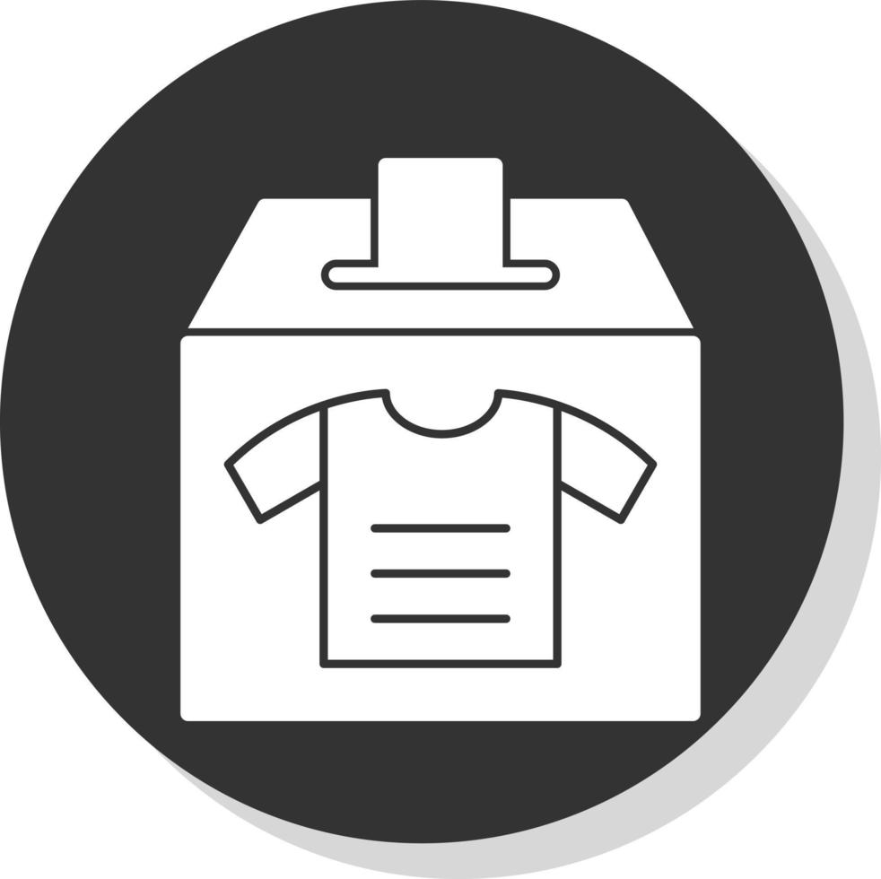 conception d'icône vectorielle de don de vêtements vecteur