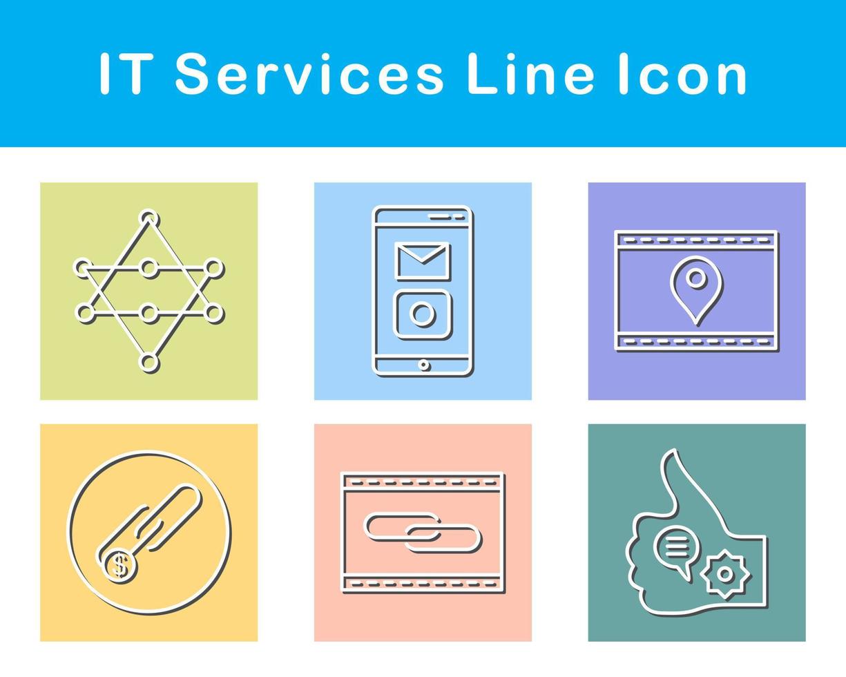 il prestations de service vecteur icône ensemble