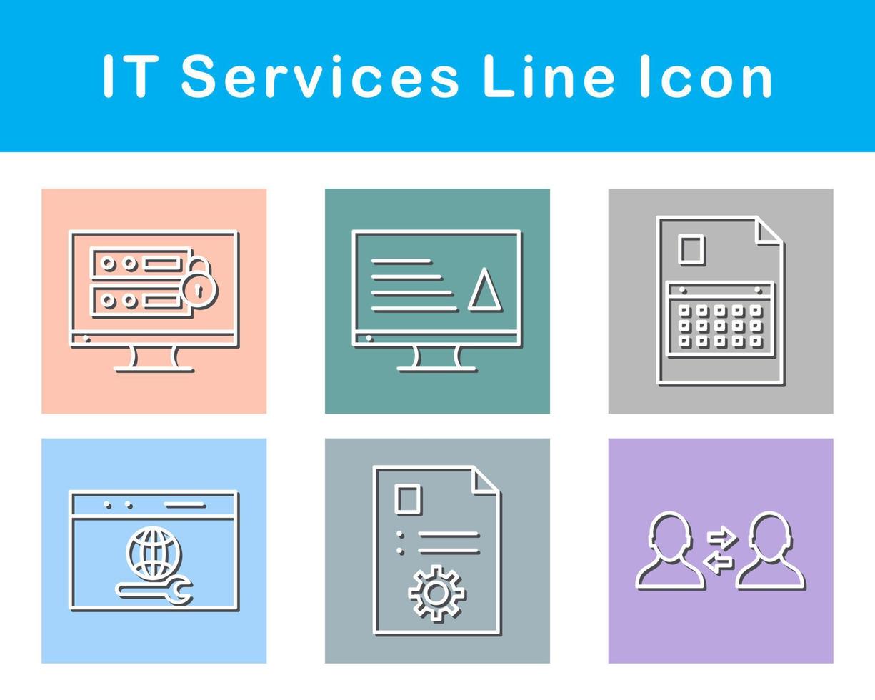 il prestations de service vecteur icône ensemble