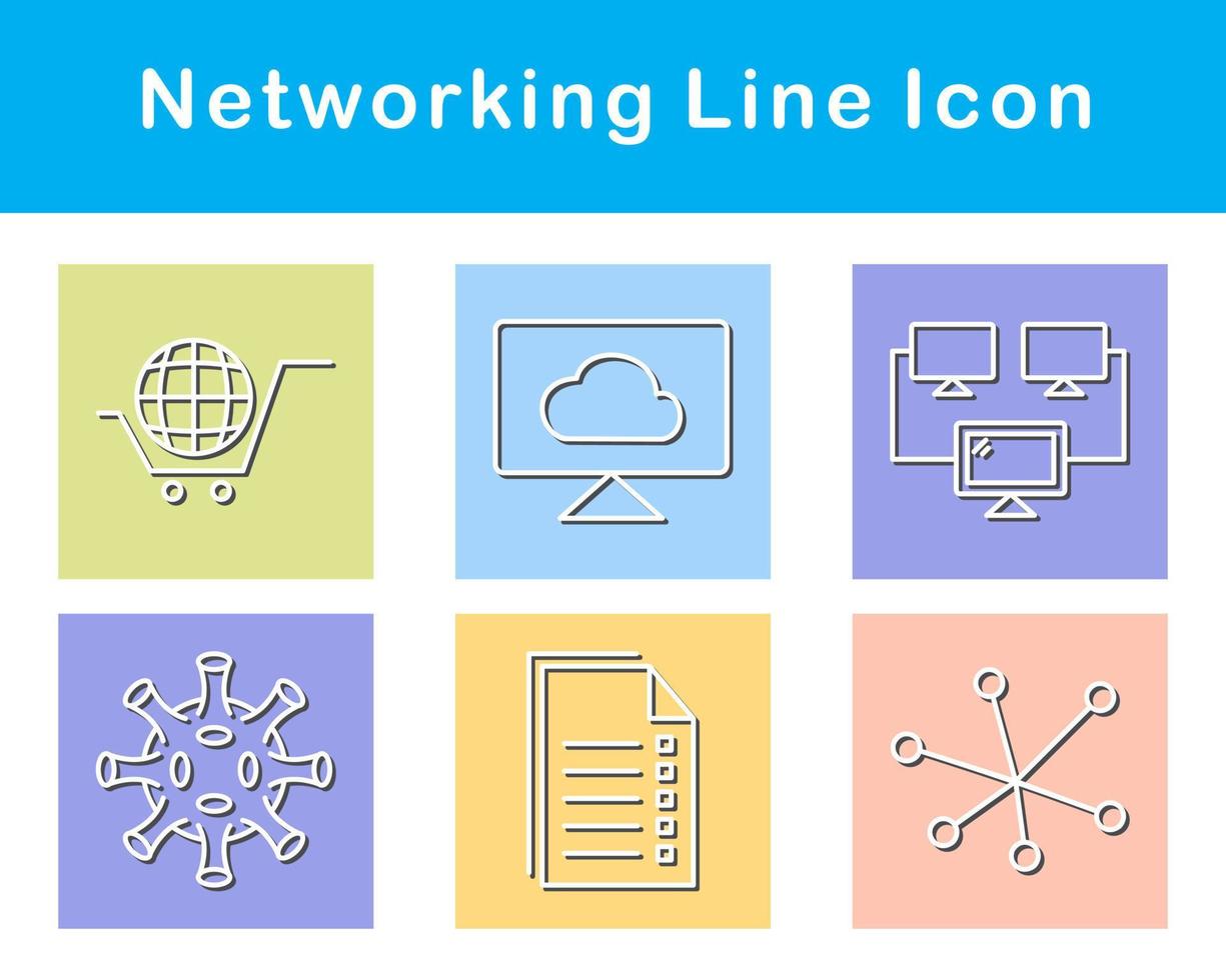 la mise en réseau vecteur icône ensemble