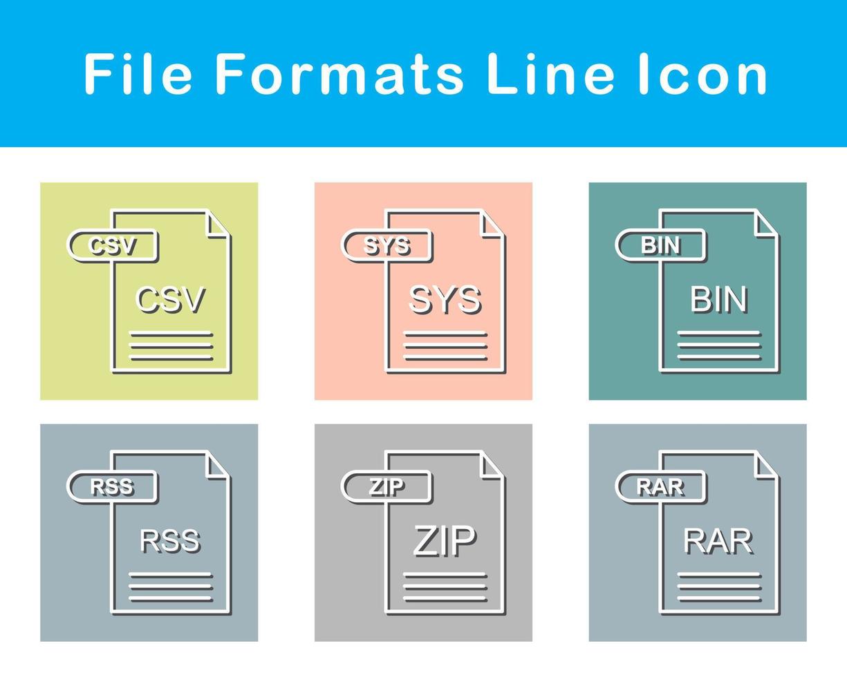 fichier les formats vecteur icône ensemble