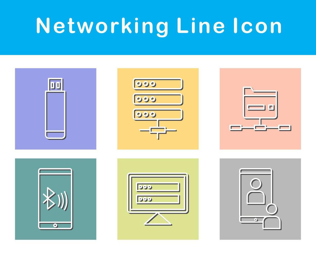 la mise en réseau vecteur icône ensemble