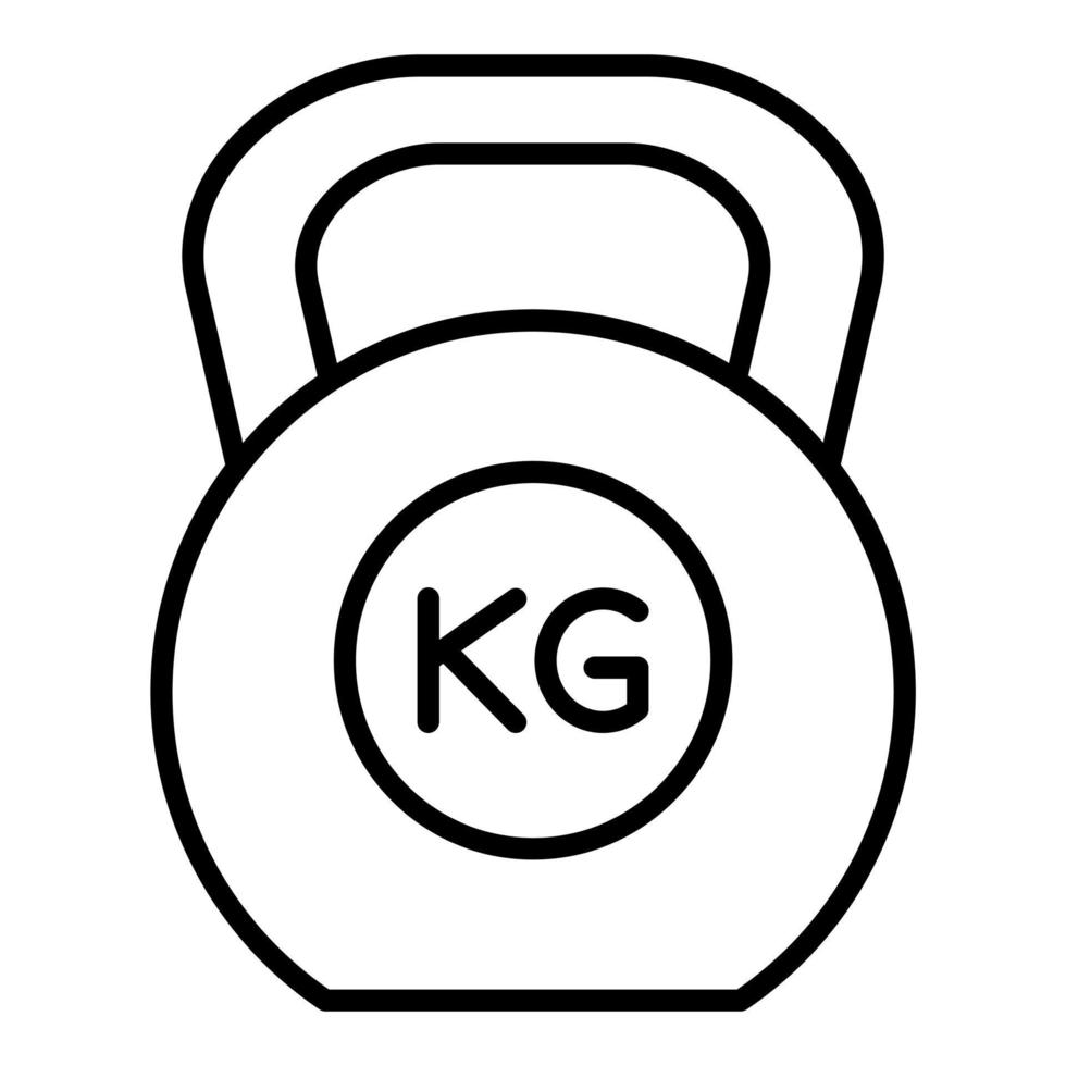 kettlebell icône style vecteur