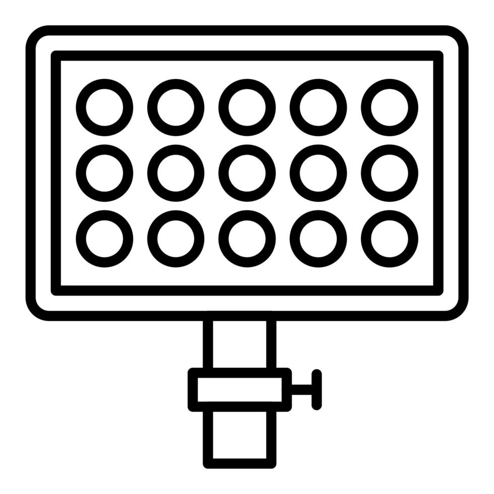 LED panneau icône style vecteur