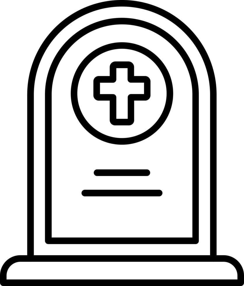 style d'icône de cimetière vecteur