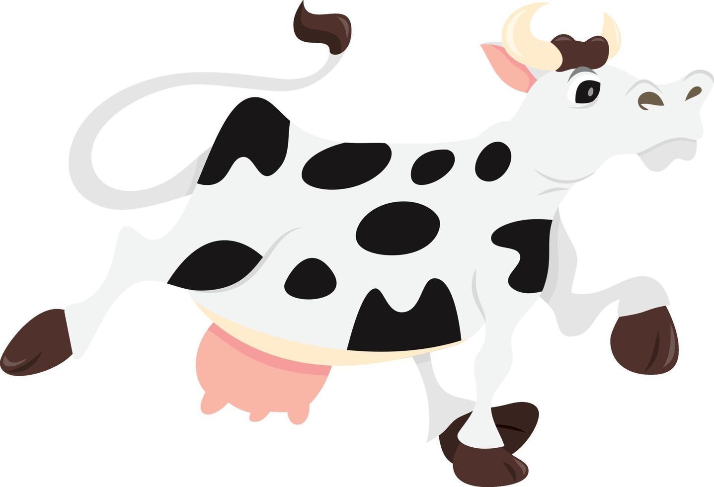 vache à lait de dessin animé volant vecteur