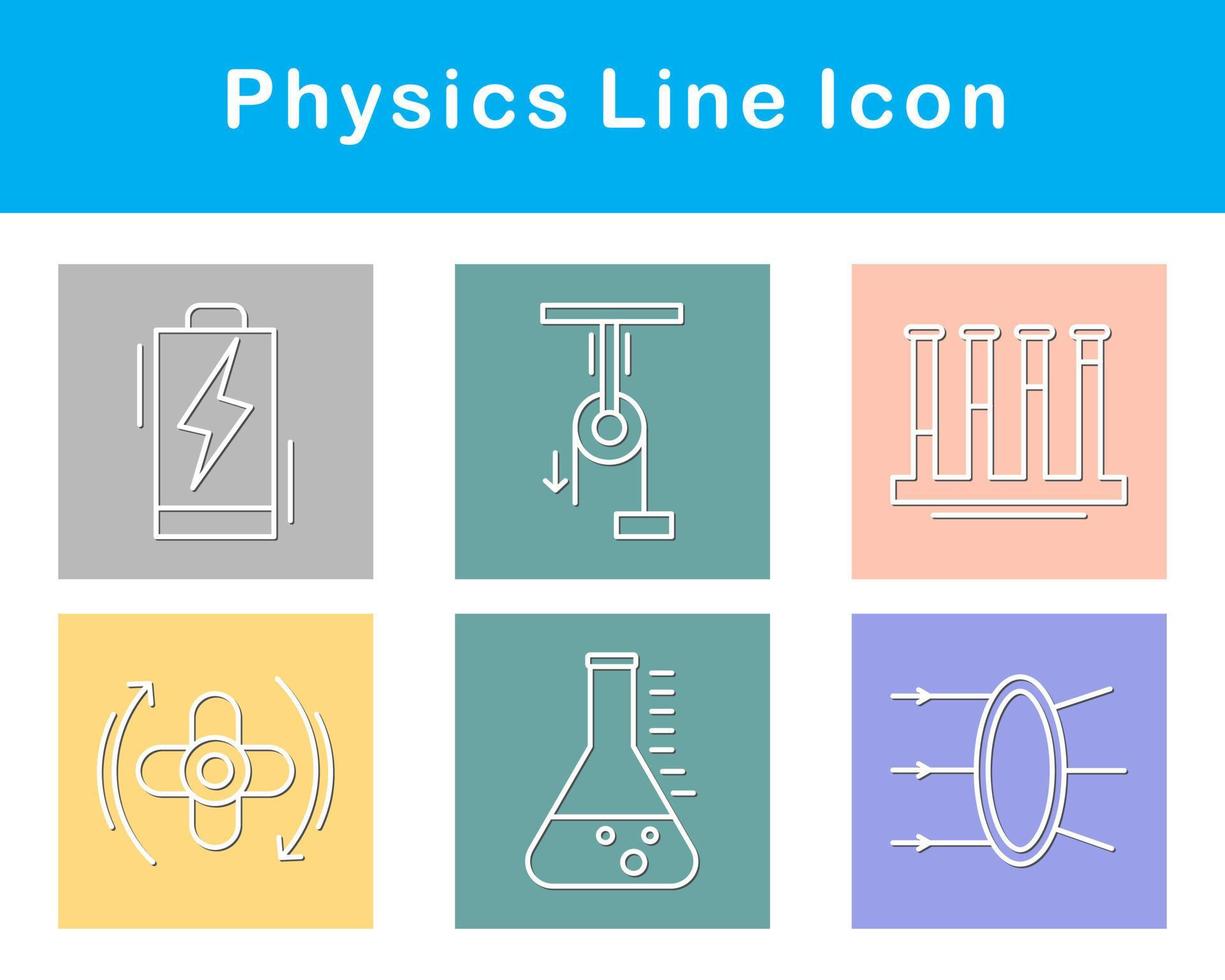 la physique vecteur icône ensemble