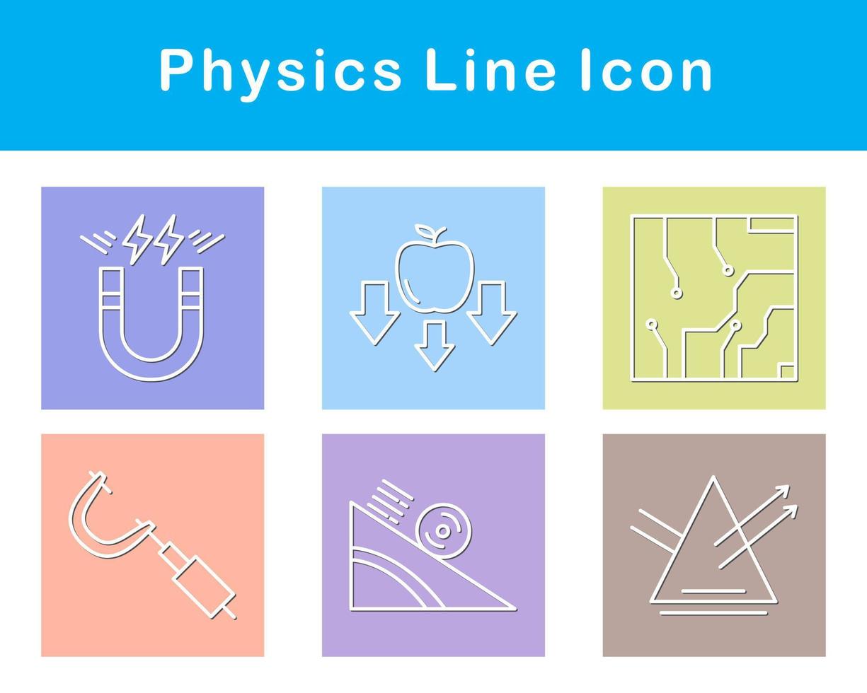 la physique vecteur icône ensemble