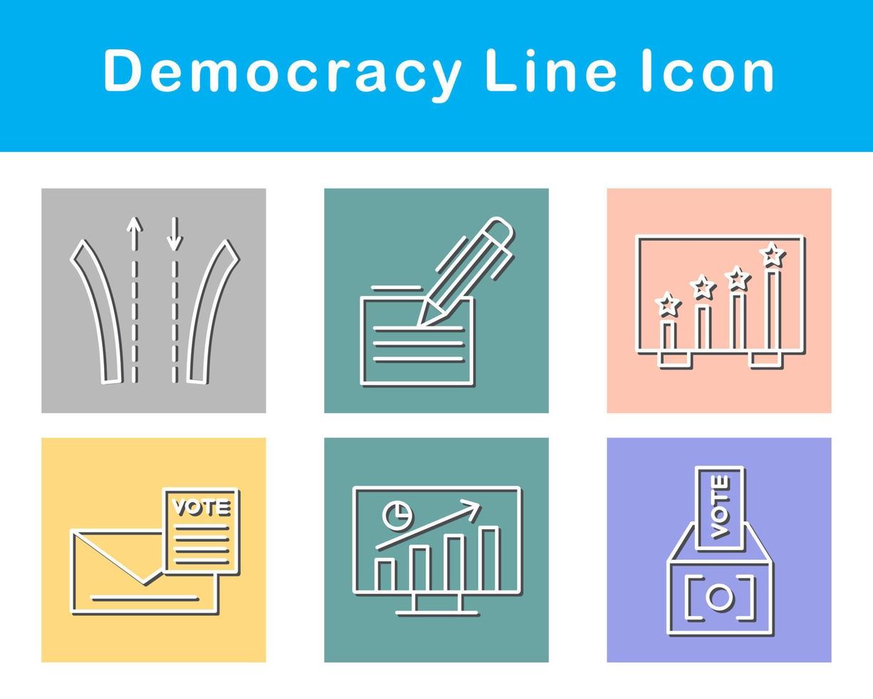 la démocratie vecteur icône ensemble