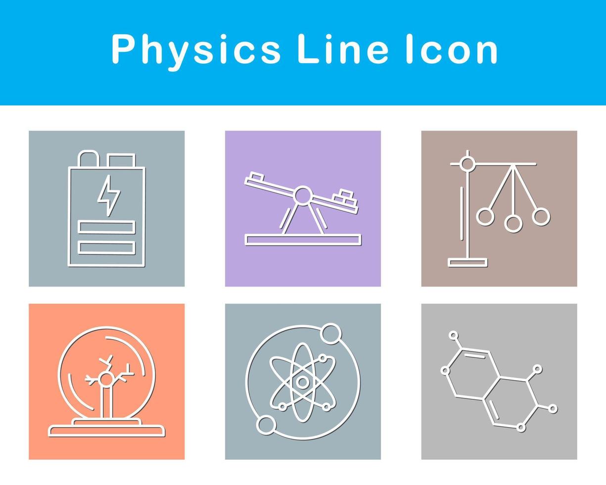 la physique vecteur icône ensemble