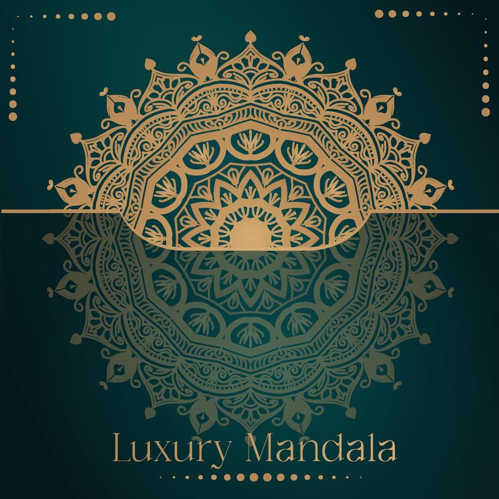 fond de conception de luxe mandala ornemental vecteur