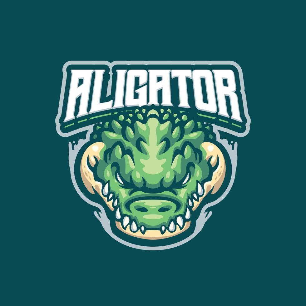 personnage de mascotte alligator vecteur