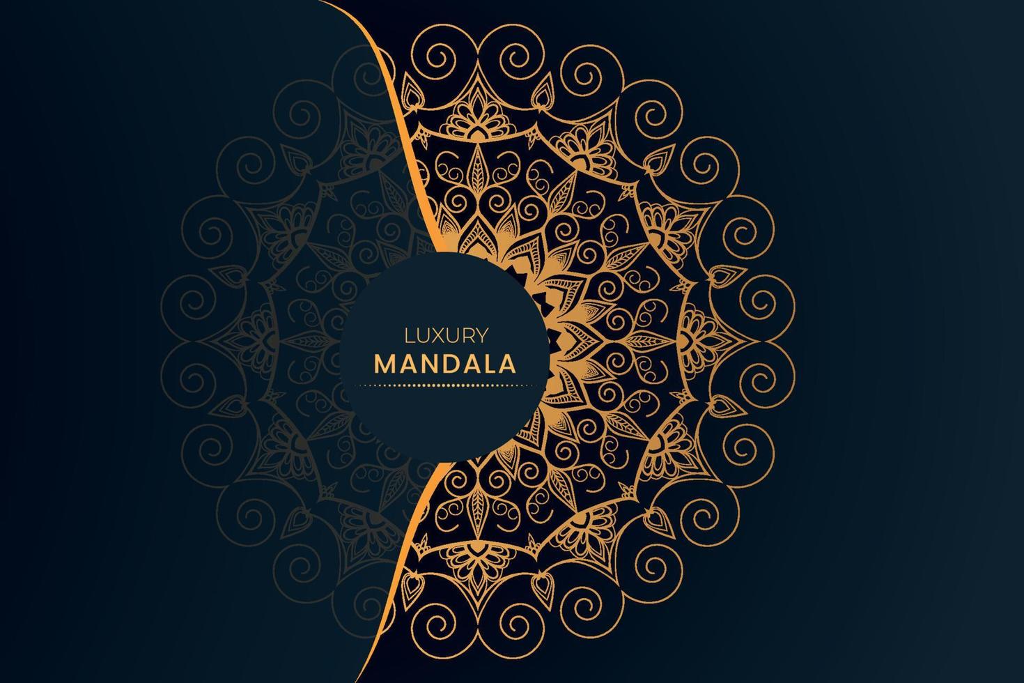 fond de conception de luxe mandala ornemental vecteur