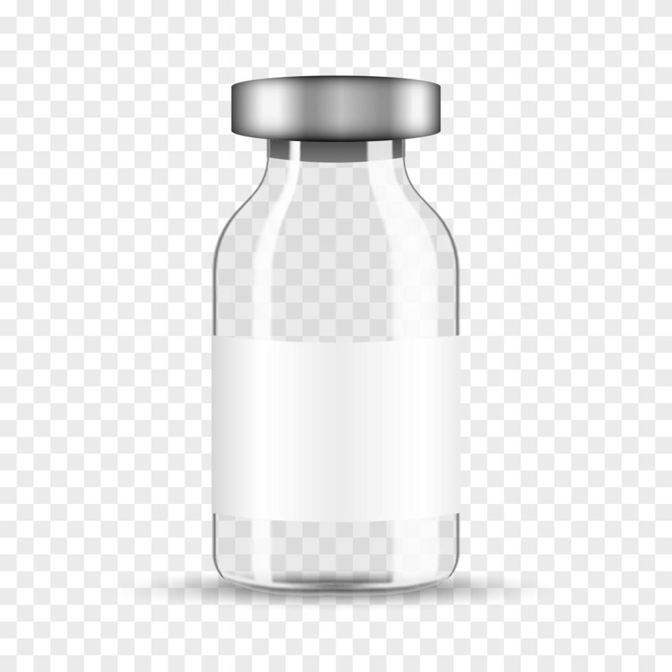 bouteille de vaccin isolé, illustration vectorielle vecteur