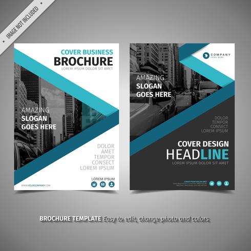 brochure design bleue vecteur