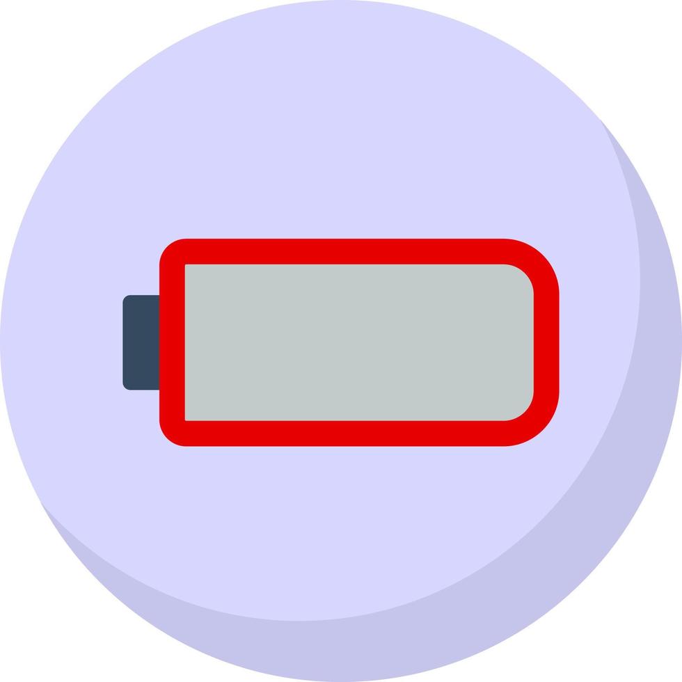 conception d'icône de vecteur de batterie vide