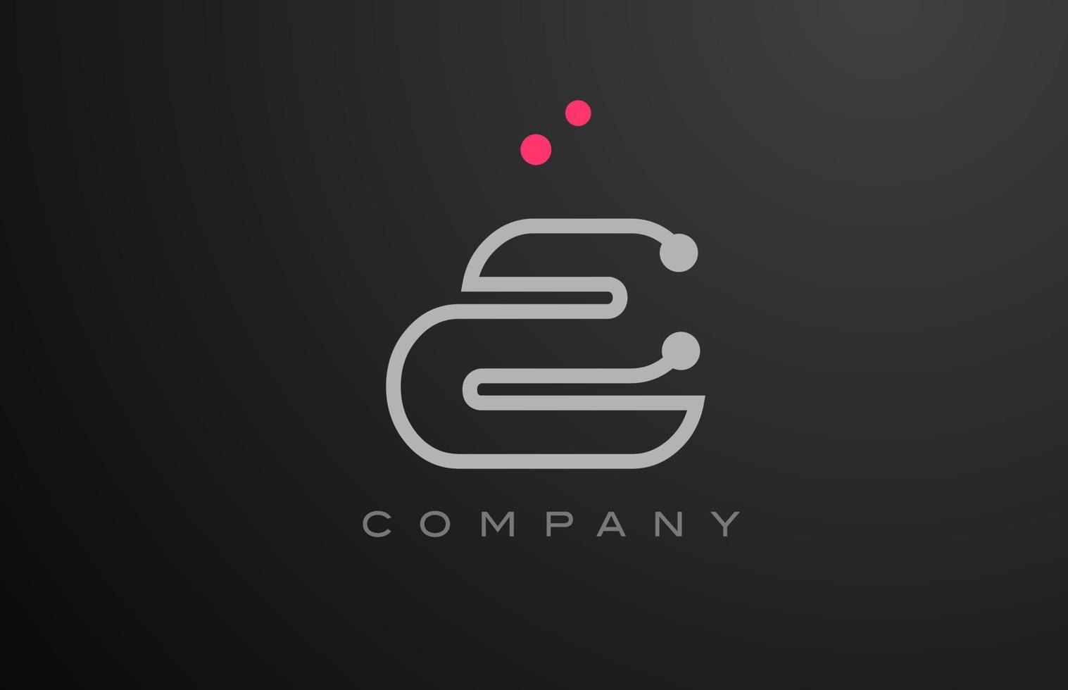 gris z alphabet lettre logo icône conception avec rose point. Créatif modèle pour affaires et entreprise vecteur