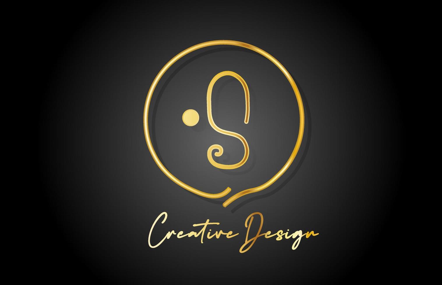 s or Jaune alphabet lettre logo icône conception avec luxe ancien style. d'or Créatif modèle pour entreprise et affaires vecteur