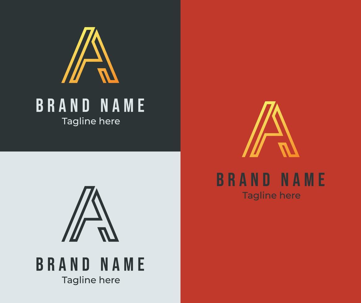 monoline concept. alphabet de une logotype. moderne logo pour entreprise, marque, marchandise, industrie. vecteur eps dix.