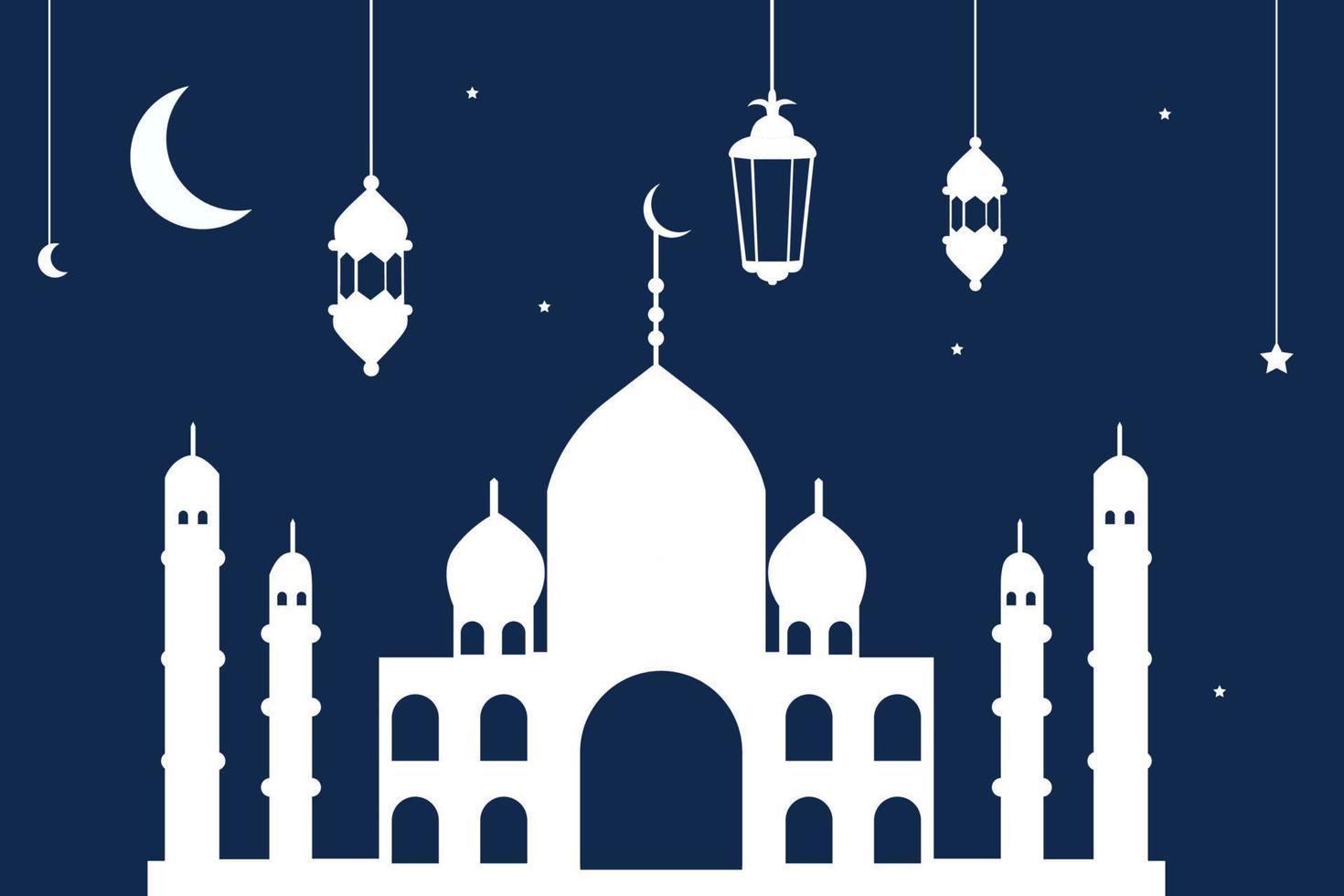 3d bannière vecteur Ramadan kareem mosquée, lanterne, élément, ornement Ramadan Contexte