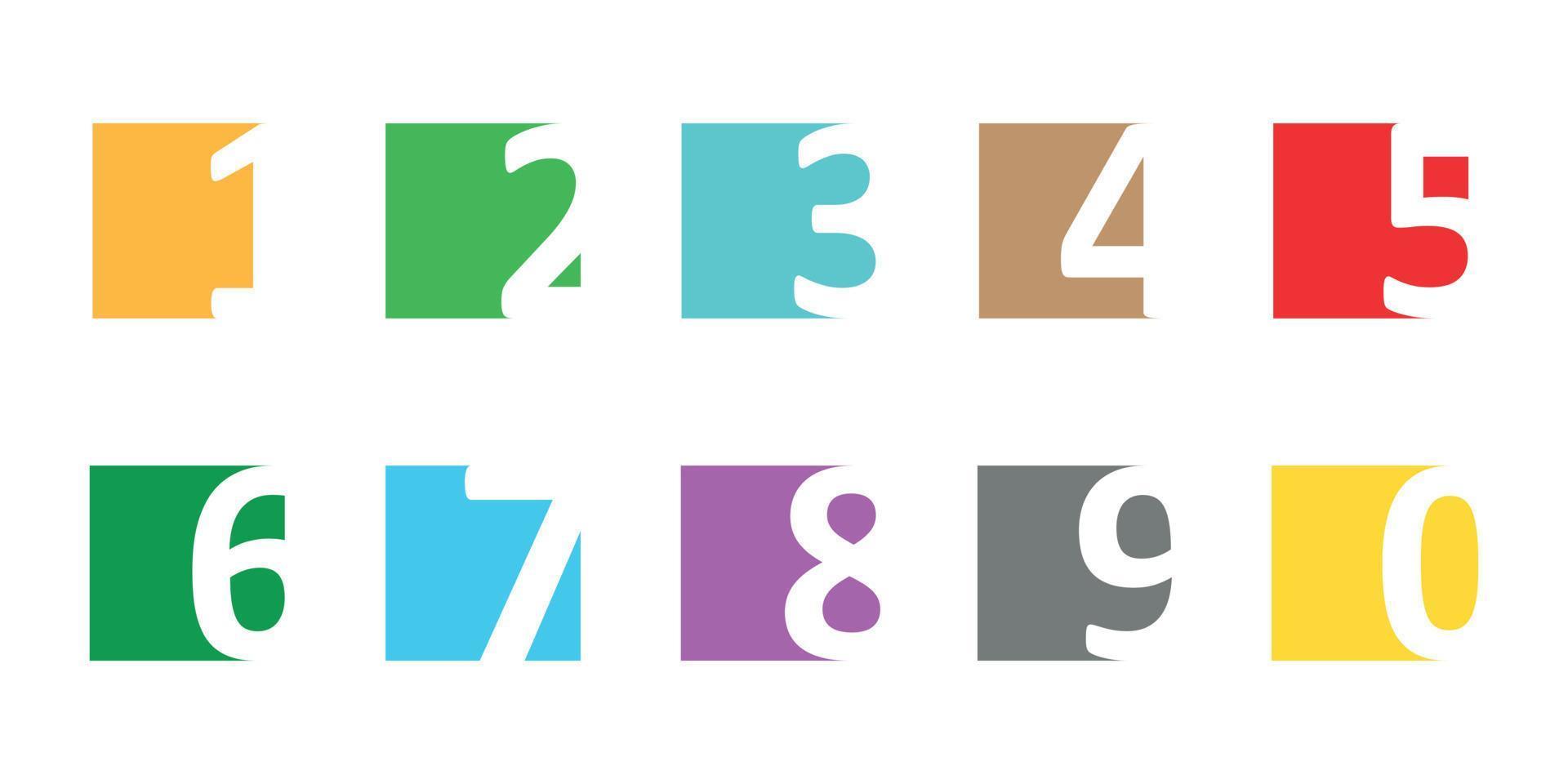 Nombres Police de caractère icône dans plat style. typographie vecteur illustration sur isolé Contexte. numéral typographique signe affaires concept.