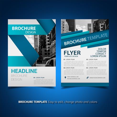 Modèle de Flyer de conception de brochures vecteur