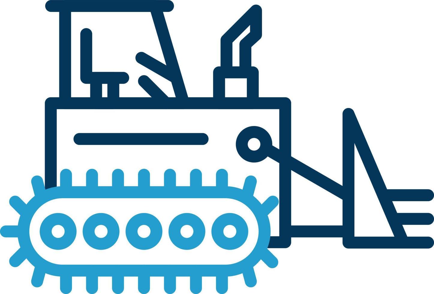 conception d'icône de vecteur de bulldozer