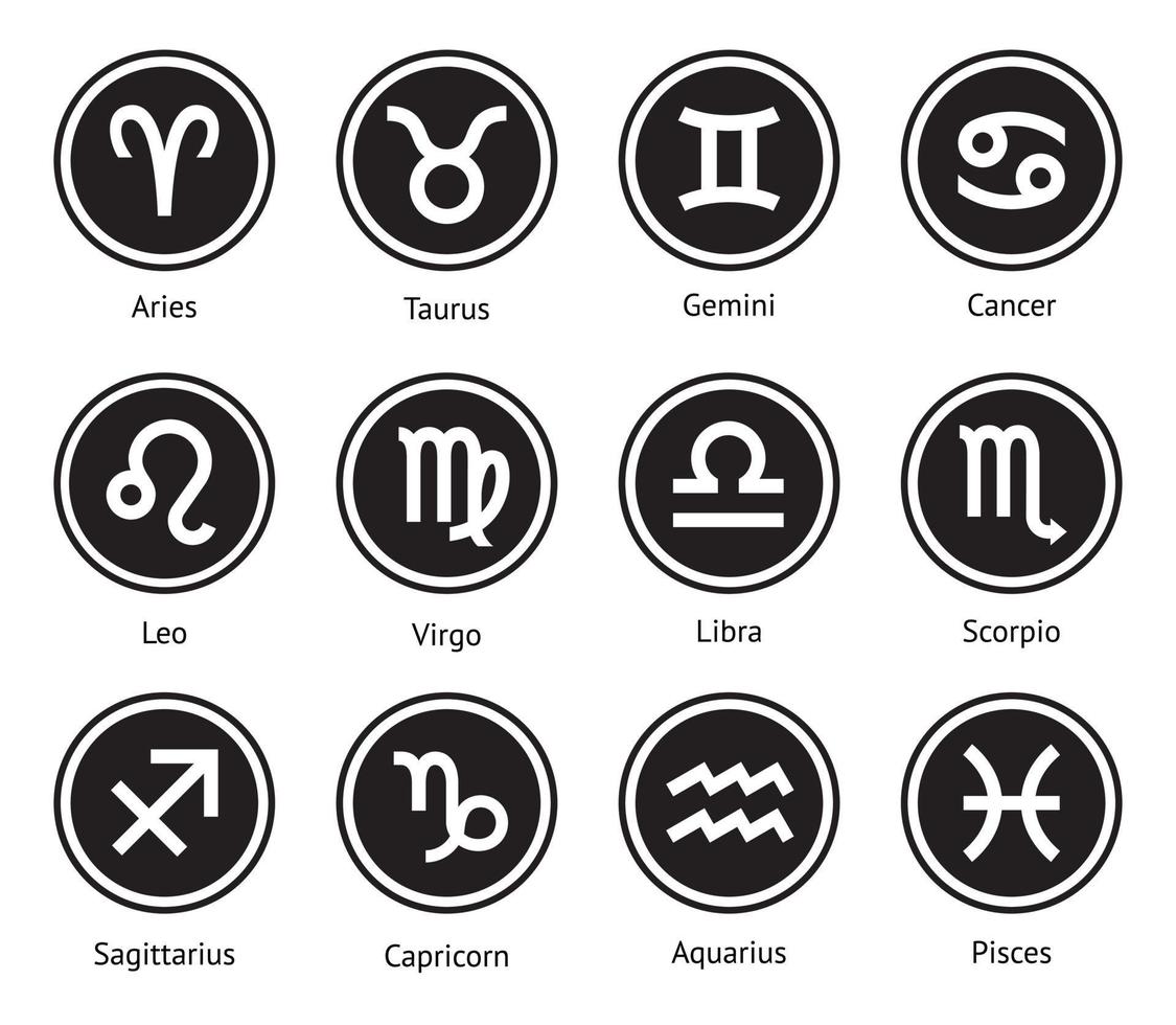 icônes de signe du zodiaque. vecteur