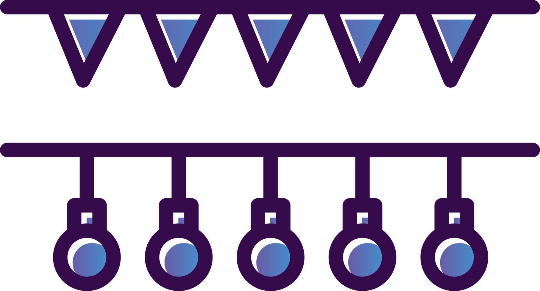 conception d'icône de vecteur de guirlande