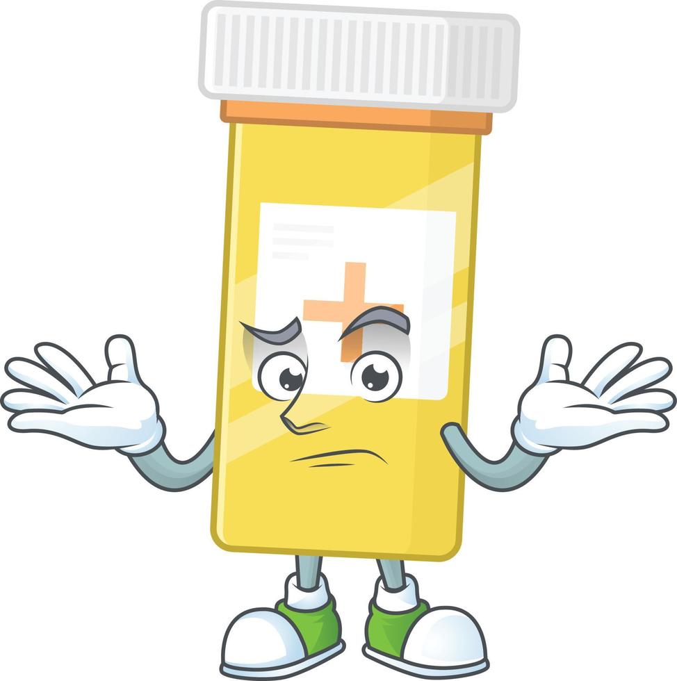 médicament bouteille dessin animé personnage vecteur