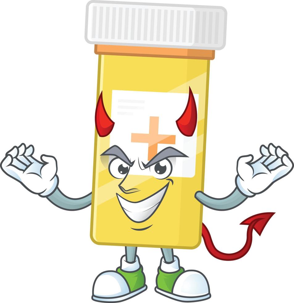 médicament bouteille dessin animé personnage vecteur
