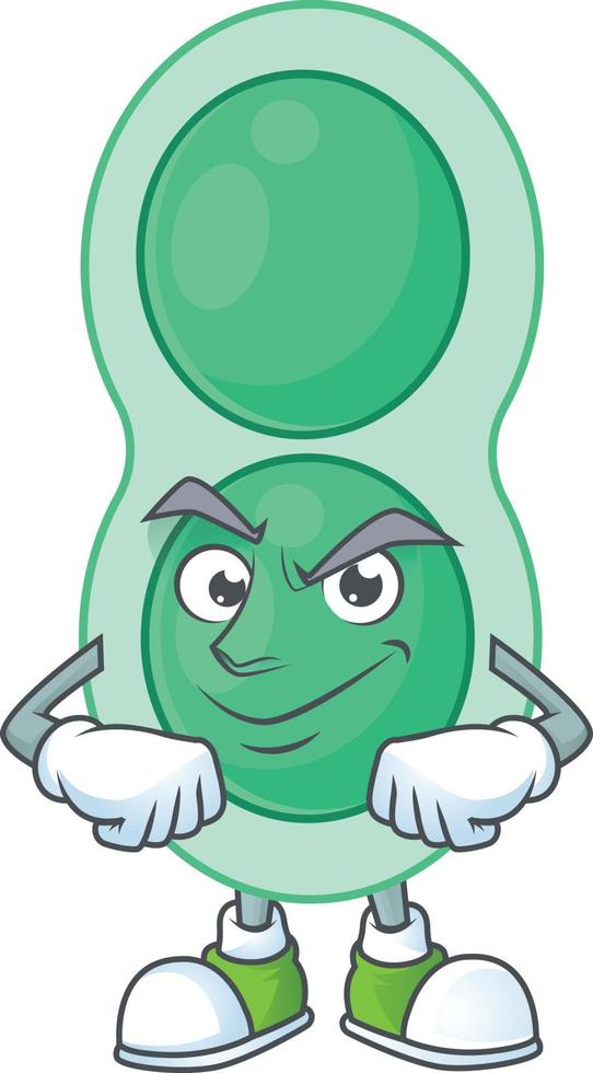 dessin animé personnage de vert streptocoque pneumonie vecteur