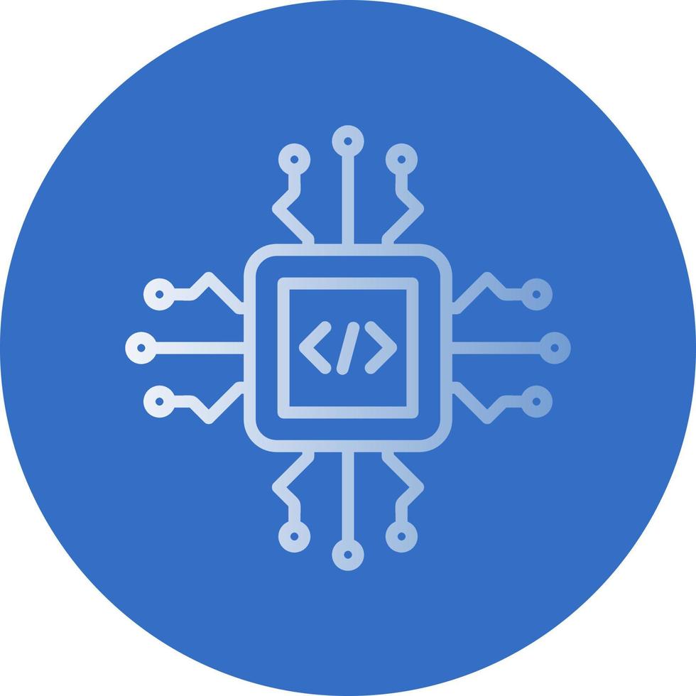 conception d'icône de vecteur de processeur de code