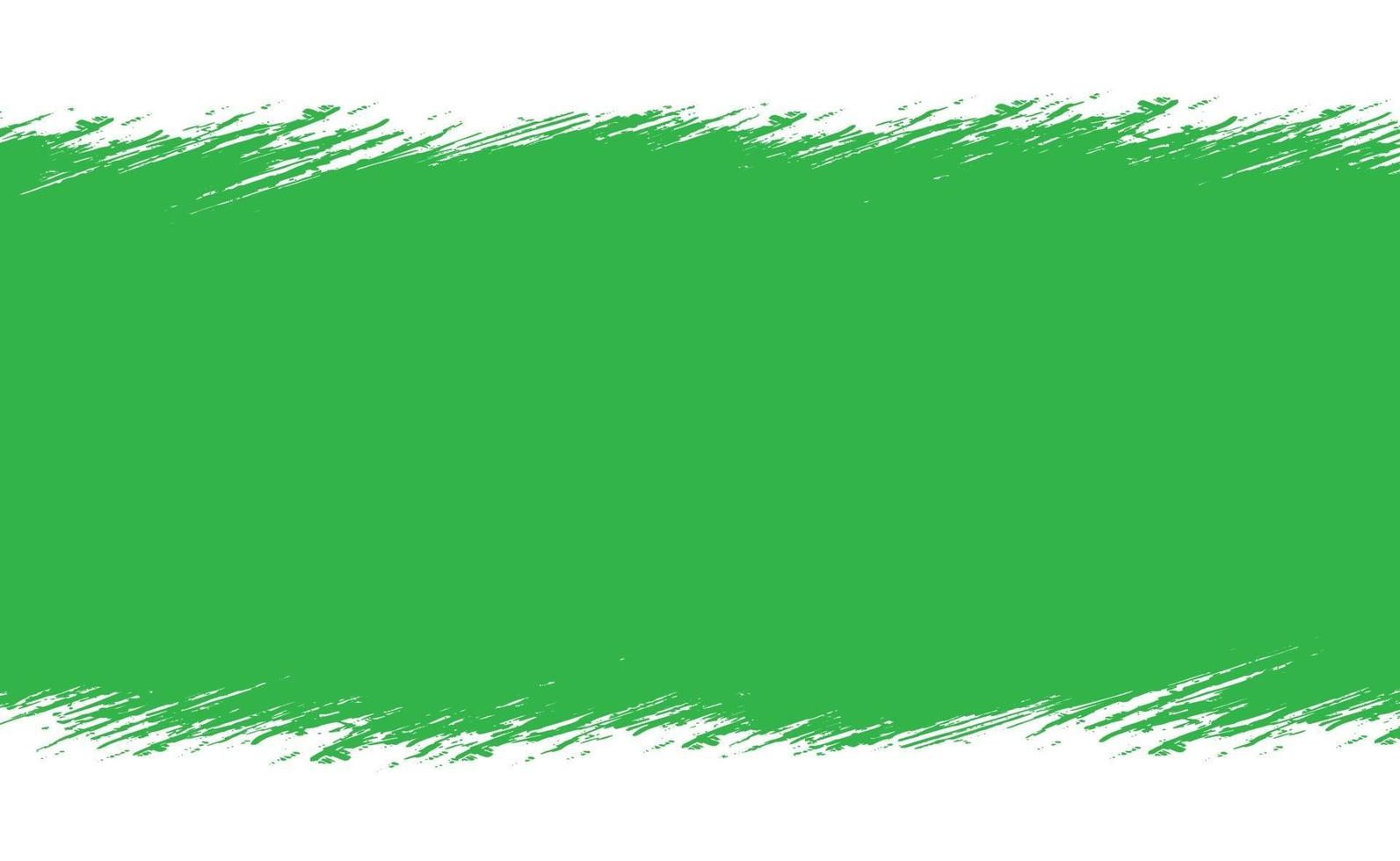 frottis de peinture verte sur fond panoramique blanc - vecteur