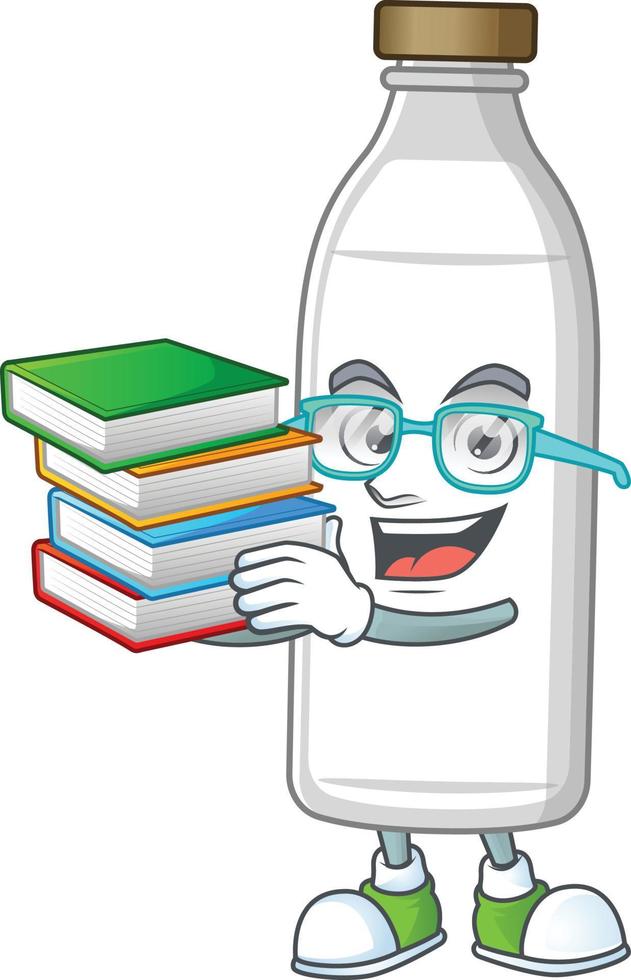 Lait bouteille dessin animé personnage vecteur