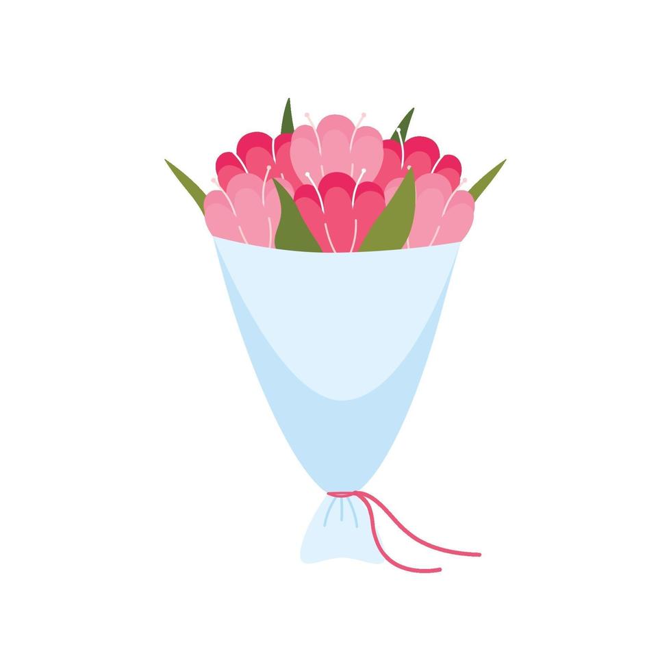 bouquet de fleurs illustration vectorielle plane. vecteur
