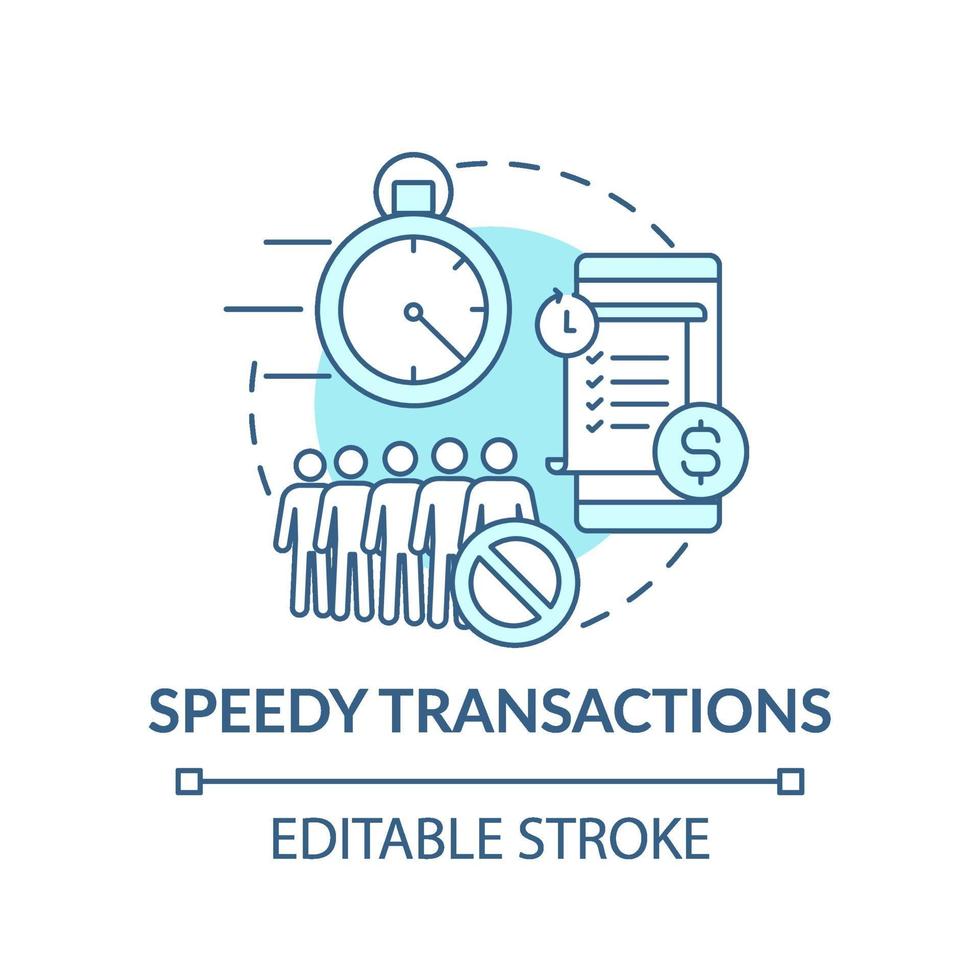 icône de concept de transactions rapides vecteur