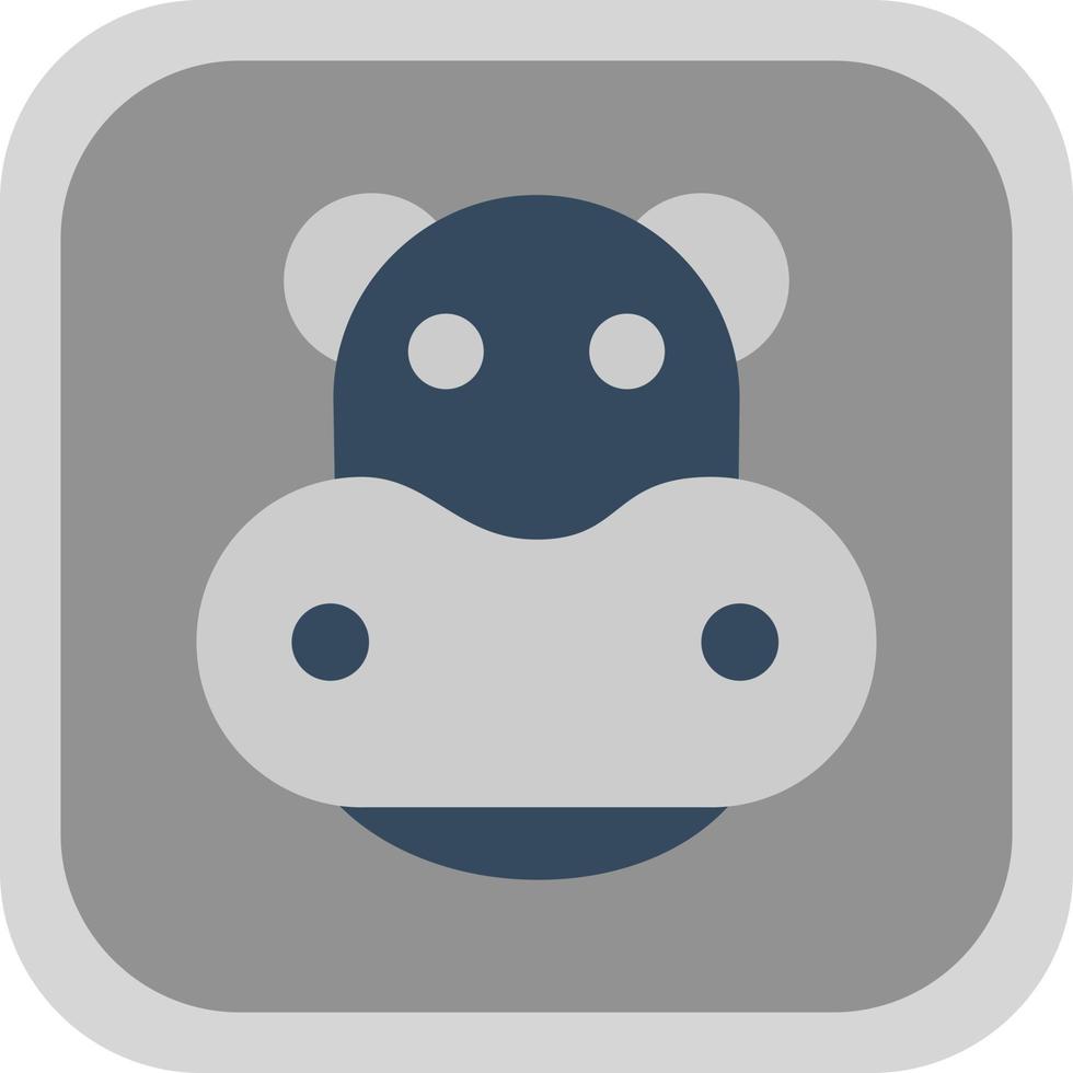 conception d'icône vecteur hippopotame